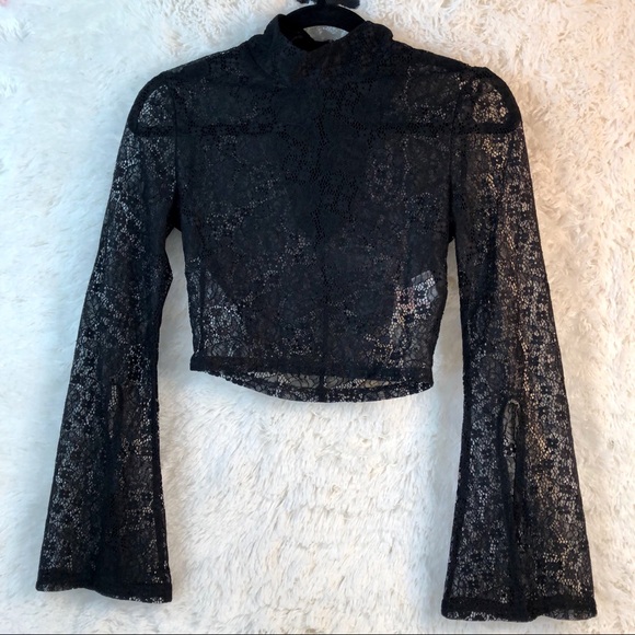 MINKPINK Tops - Women’s Lace Long Sleeved crop top is Stunning!!